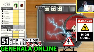 PARTIDAS DE ALTO VOLTAJE en la GENERALA ONLINE 🎲 51 WORLDWIDE GAMES Nintendo Switch [upl. by Namad]