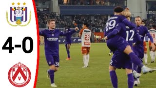 Anderlecht vs Kortrijk 40 Kasper Dolberg Goal All Goals and Extended Highlights [upl. by Gilliam]