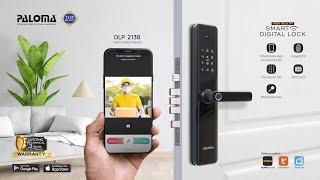 Smart Digital Lock PALOMA seri DLP 2138 PALOMA Smart Door Lock dengan Camera Door Viewer [upl. by Sillihp301]