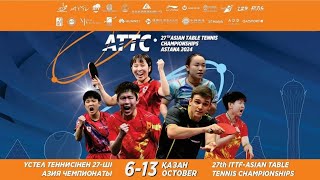 TABLE 2 DAY 6  27th ASIAN TABLE TENNIS CHAMPIONSHIPS  ASTANA 2024 [upl. by Ihsorih]