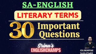 LITERARY TERMS  30 Important Questions  SAPGTTGT English [upl. by Salahcin949]