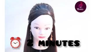 2 minutes hair style  hairstyle for college girls viralvideo hairstyletutorial viral [upl. by Jany]