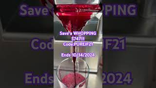 PURE Juicer SUPER SALE  Juice Shots purejuicer beetjuice juicerecipes anemia irondeficiency [upl. by Almeida]