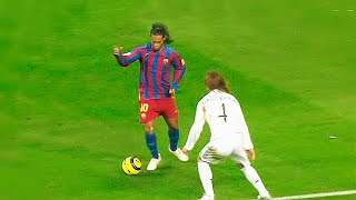 The Day Ronaldinho Destroyed Real Madrid amp Getting Standing Ovation at the Santiago Bernabeu 1080i [upl. by Yreffej]