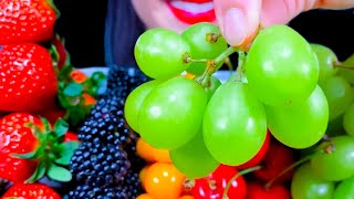 ASMR Mukbang Juicy Fruits Blackberry Golden Berry Grapes Eating Vlog stellaasmrofficial [upl. by Catto]