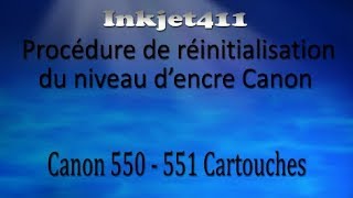 Procédure de réinitialisation du niveau d’encre Canon 550551 cartouches d’encre [upl. by Aicenra67]