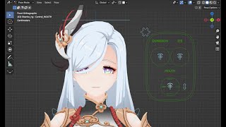 Sample Shenhe BLENDER Rigged character [upl. by Acinorev186]