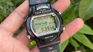 Vintage Alba Twin Sensor Review❗️There is weather condition Indicator on this watch 😍 [upl. by Joy3]