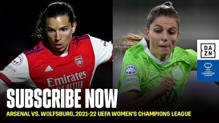 ARSENAL VS WOLFSBURG  Subscribe Now To Watch The UWCL Quarterfinal For FREE [upl. by Nahtaj299]