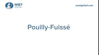 How to say it Pouilly Fuissé [upl. by Rushing]