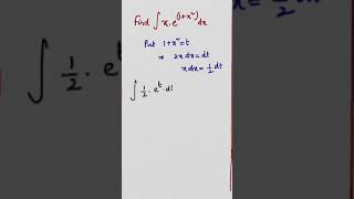 Find integral xe1x2 dx shorts jee cbse eamcet maths cbsemathematics integration [upl. by Ardnossac832]