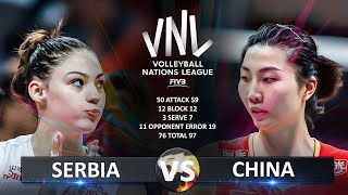 Serbia vs China  Womens VNL 2024 [upl. by Anastase]