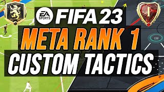 BEST META RANK 1 POST PATCH CUSTOM TACTICS amp INSTRUCTIONS  ALL FORMATIONS SET UP  FIFA 23 [upl. by Ttreve538]