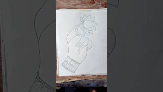 Hath Phool ka drawing viral tranding art YouTubeshort video [upl. by Supple]