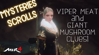 MIR4  Where to get VIPER MEAT and GIANT MUSHROOM  Mysteries Scroll [upl. by Tallou816]