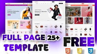 PART 2 FREE Template Website HTML CSS  ECOMMERCE [upl. by Poree]