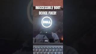 Inaccessible Boot Device Error on a Dell PC Fixed dell BSOD booterror PC laptop SATA howto [upl. by Shepperd]