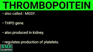 Thrombopoitein  Thrombopoiesis [upl. by Hamrnand473]