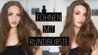 FRISEUR ERKLÄRT FÖHNEN MIT RUNDBÜRSTE  EASY BLOW OUT TUTORIAL  Sabrina Schuster [upl. by Auos101]