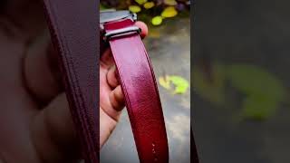 Handmade NATO strap leathergoods watch leather craftedleather handmadeleather fashion artist [upl. by Enimaj]