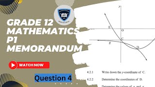 GRADE 12  DBE NOVEMBER 2022  MATHS P1  WISKUNDE V1  MEMORANDUM  FUNCTIONS  QUESTION 4 [upl. by Ajad288]