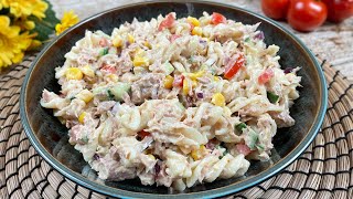 Creamy Tuna Pasta Salad Recipe • How To Make Tuna Salad Recipe • Easy Pasta Salad •Tuna Pasta Recipe [upl. by Airalav954]