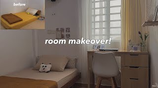 Extreme small room makeover 🌷 ✨  aesthetic and pinterest style inspired [upl. by Idnahs84]