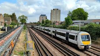 c2c and District Line trains near Plaistow stationLondon [upl. by Anselmi578]