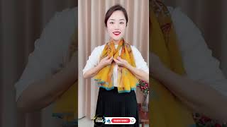 DIFFERENT WAYS TO TIE A SCARF ON SKIRT amp TOP shorts beautyframe scarftutorial ytshorts scarf [upl. by Anovahs]