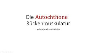 Autochthone Rückenmuskulatur Teil 2  Erector spinae [upl. by Lizned]