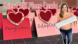 How to write on place cards with Cricut  Easy DIY place cards [upl. by Kcirrez]