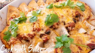 Delicious Vegetarian Enchiladas ｜讓人驚喜的烤素墨西哥辣醬捲饀餅｜Dinner Recipes  晚餐食譜 ｜Vegetarian  素食 [upl. by Staci]