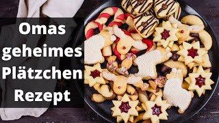 Omas geheimes Plätzchen Rezept  1 Teig für 5 Plätzchen [upl. by Oliviero]