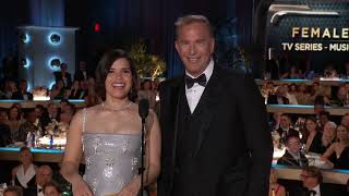 America Ferrera amp Kevin Costner Present Best Television Female Actor – MusicalComedy Series [upl. by Fassold264]