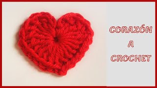 Tutorial corazón de crochet pequeño fácil y rápido paso a paso ACTIVAR SUBTÍTULOS [upl. by Iong766]