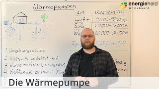 Wärmepumpe Funktion Kosten amp Förderung im Überblick  EnergieheldWhiteboard 2018 [upl. by Annairt]