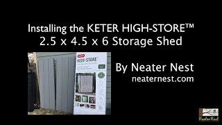 Keter HighStore Vertical Shed Assembly [upl. by Manson353]