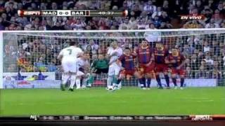 Cristiano Ronaldo free kick vs Barcelona  1642011 [upl. by Azaleah90]