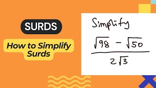 How to Simplify Surds [upl. by Johen29]