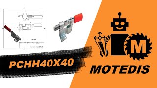 Push pull clamp lever horizontal hole spacing 40x40 🤖 MOTEDIS [upl. by Mollie]