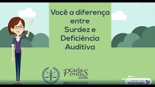 Você sabe a diferença entre surdez deficiência auditiva [upl. by Camden]