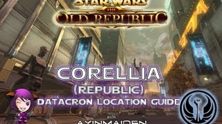 SWTOR  Corellia Republic Datacron Location Guide [upl. by Ahsinroc95]