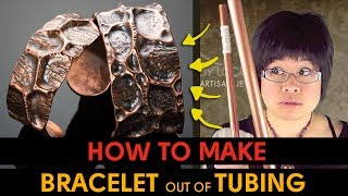 How to Make Bracelet out of Copper Pipe Tubing  WATCH amp LEARN 2 [upl. by Noira]