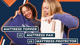 Mattress Topper vs Mattress Pad vs Mattress Protector  Whats The Difference [upl. by Stretch]