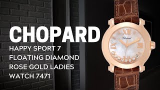 Chopard Happy Sport 7 Floating Diamond Rose Gold Ladies Watch 7471 Review  SwissWatchExpo [upl. by Halullat]