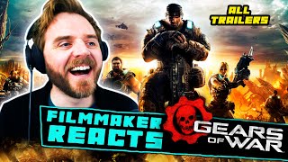 FILMMAKER REACTS GEARS OF WAR 1 TO 5  ALL TRAILERS  BREAKDOWN [upl. by Laynad]