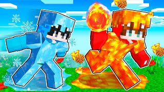 Armadura de HIELO vs Armadura de FUEGO en Minecraft NACHO vs DAGAR [upl. by Llertak593]