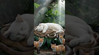 The funny cat amp its loyal guardian in the jungle foryou entertainment shortsfeed funnycats ai [upl. by Cornie]