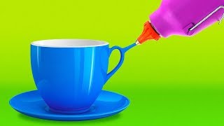 24 EXCELENTES TRUCOS Y MANUALIDADES PARA TAZAS Y PLATOS [upl. by Zaneta240]