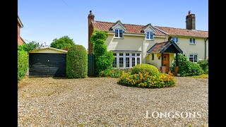 HOUSE TOUR UK Character Cottage For Sale £300000 Caston Norfolk with Longsons Estate Agents [upl. by Aihset133]